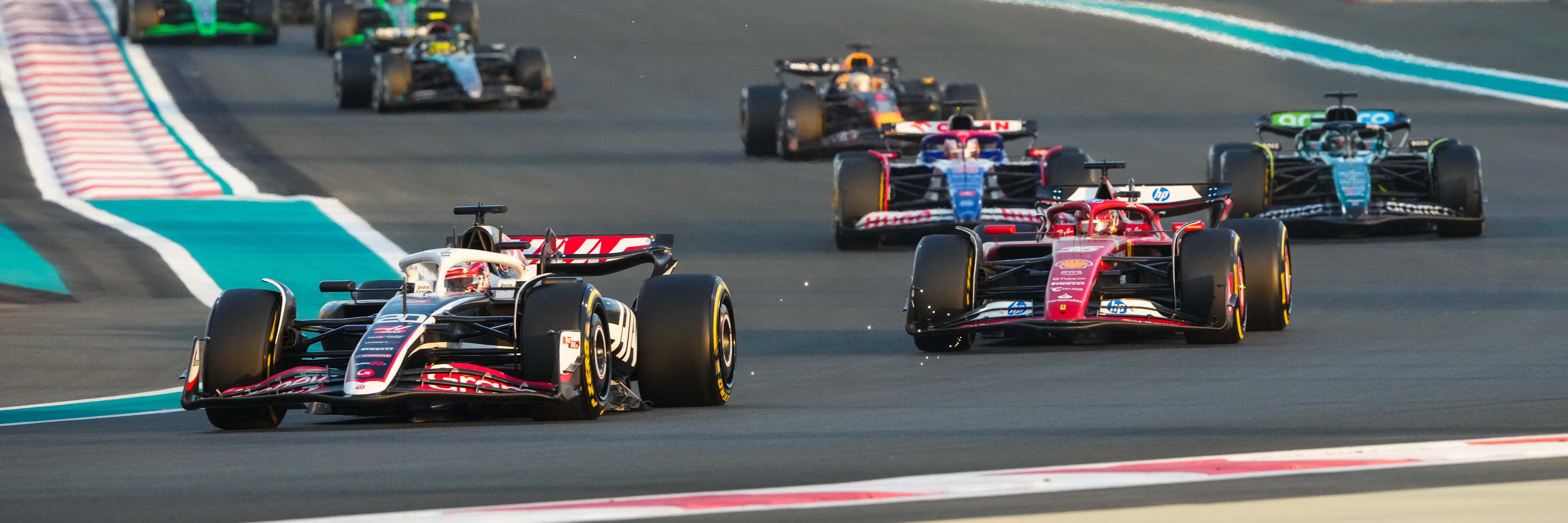 Haas F1 leads a Ferrari, Red Bull and Mercedes