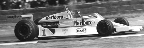 James Hunt leading the 1977 British Grand Prix at Silverstone