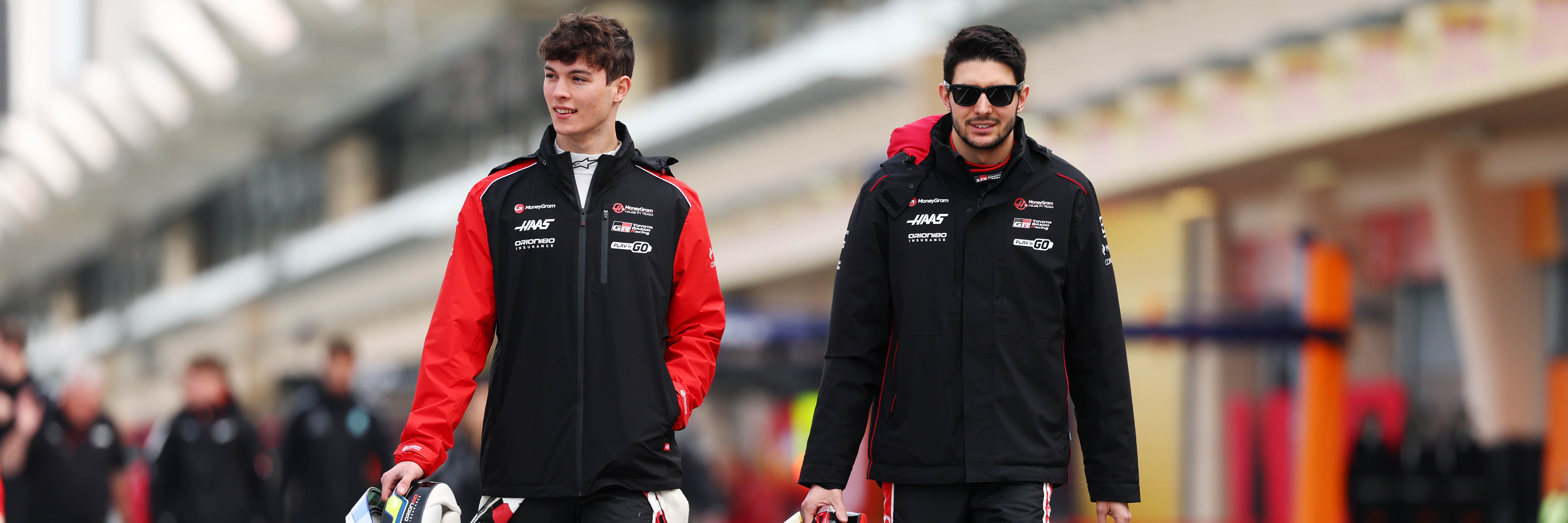 Oliver Bearman alongside Esteban Ocon at Haas F1 in 2025