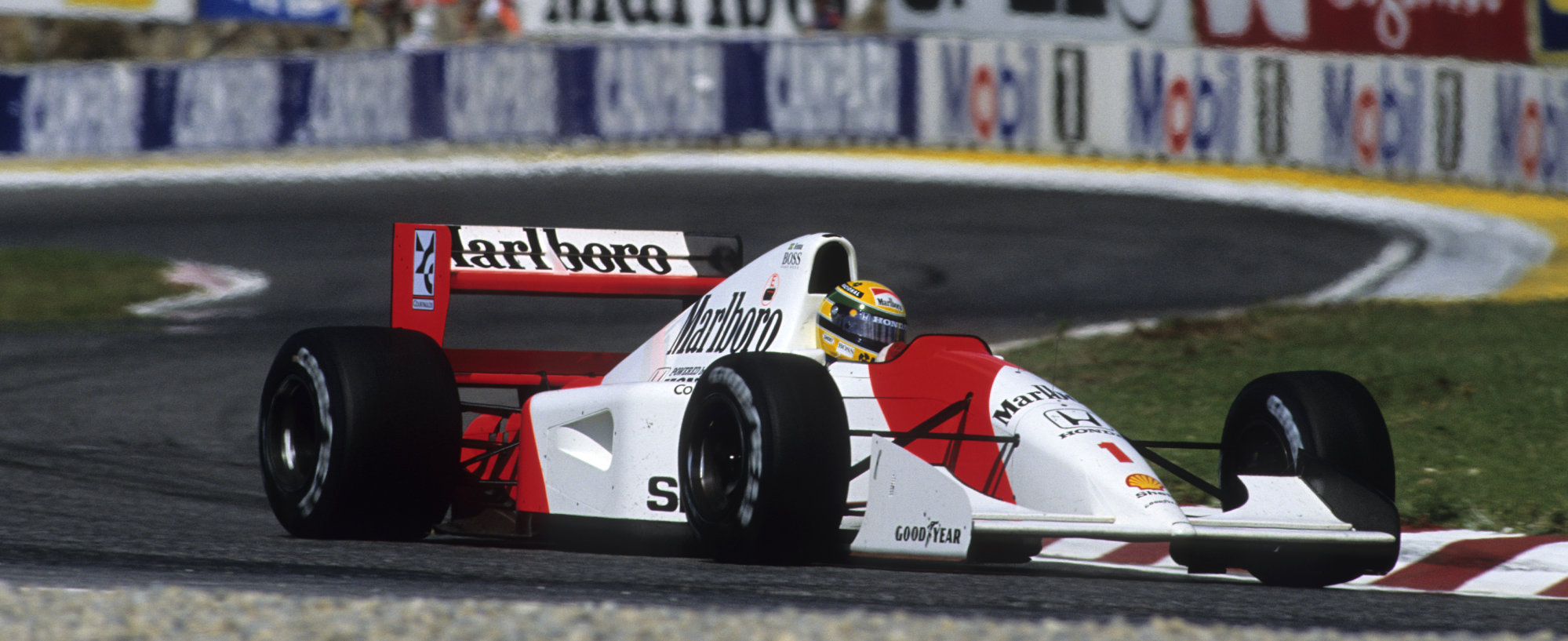 Ayrton Senna in his McLaren