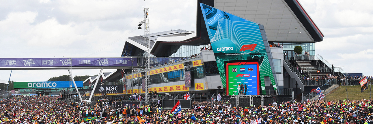 The 2023 British Grand Prix podium