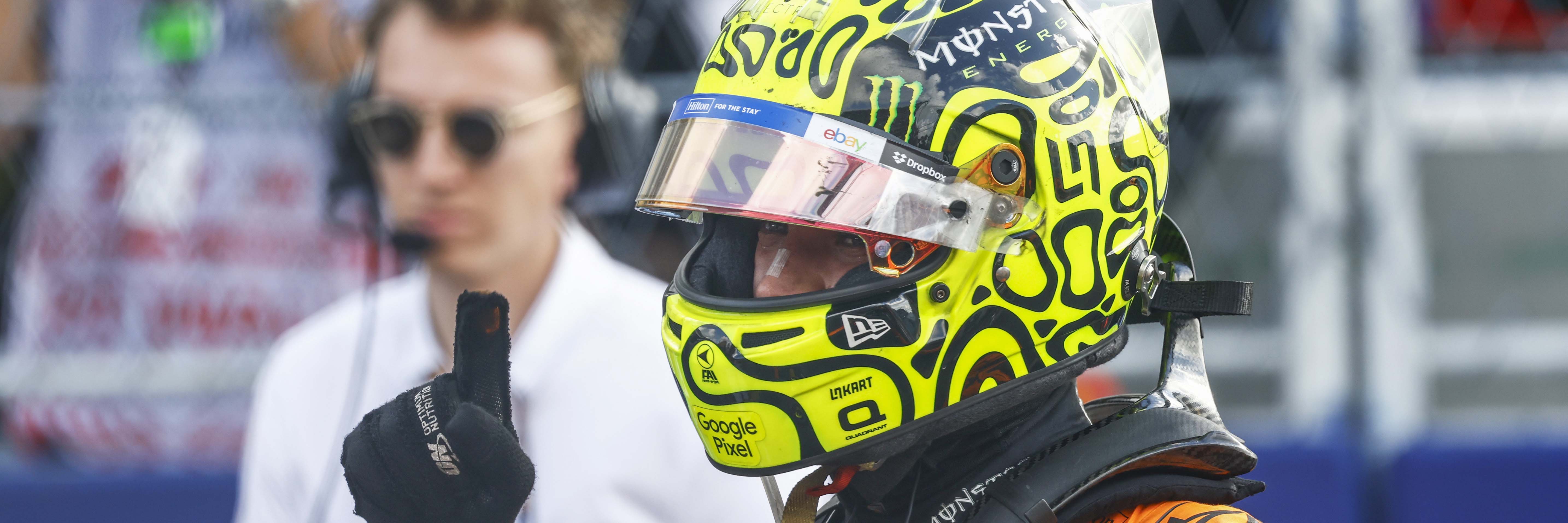 Lando Norris takes pole position