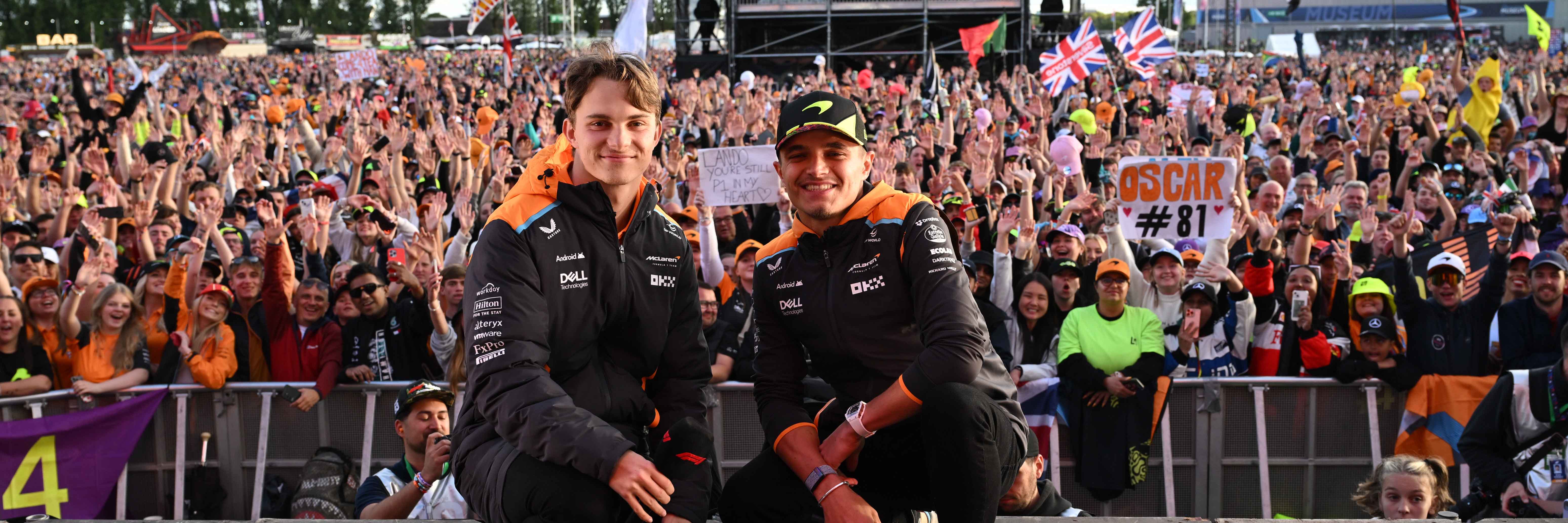 Lando Norris and Oscar Piastri at the 2024 British Grand Prix