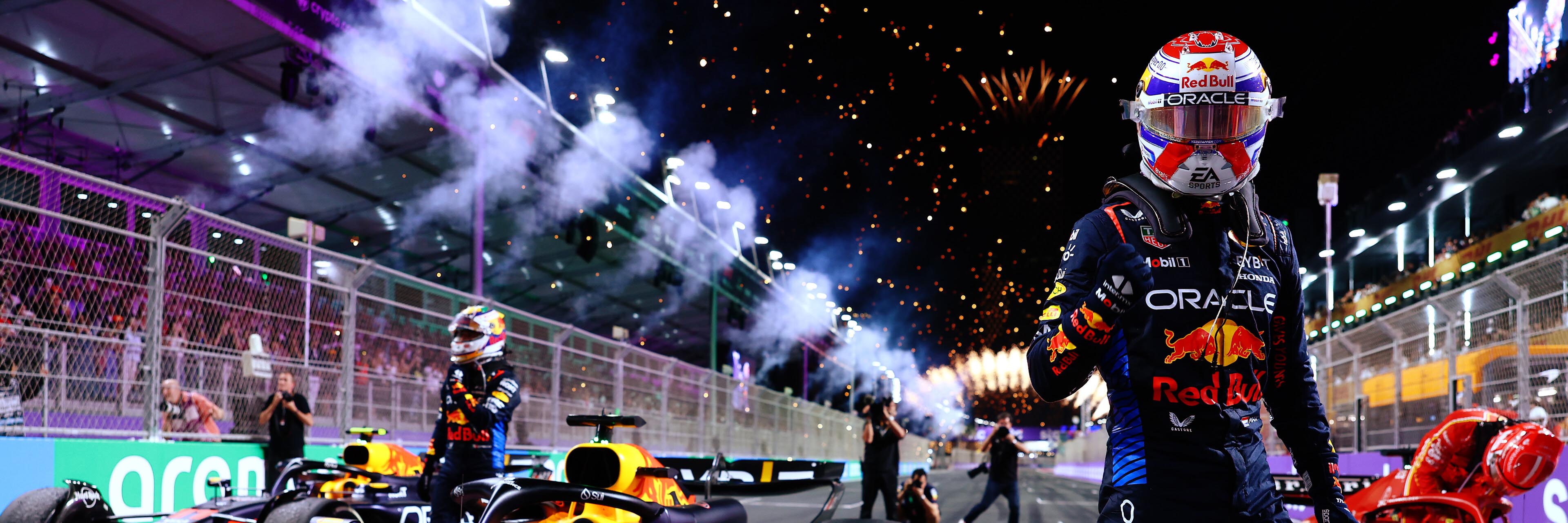 Max Verstappen after winning the Saudi Arabian Grand Prix