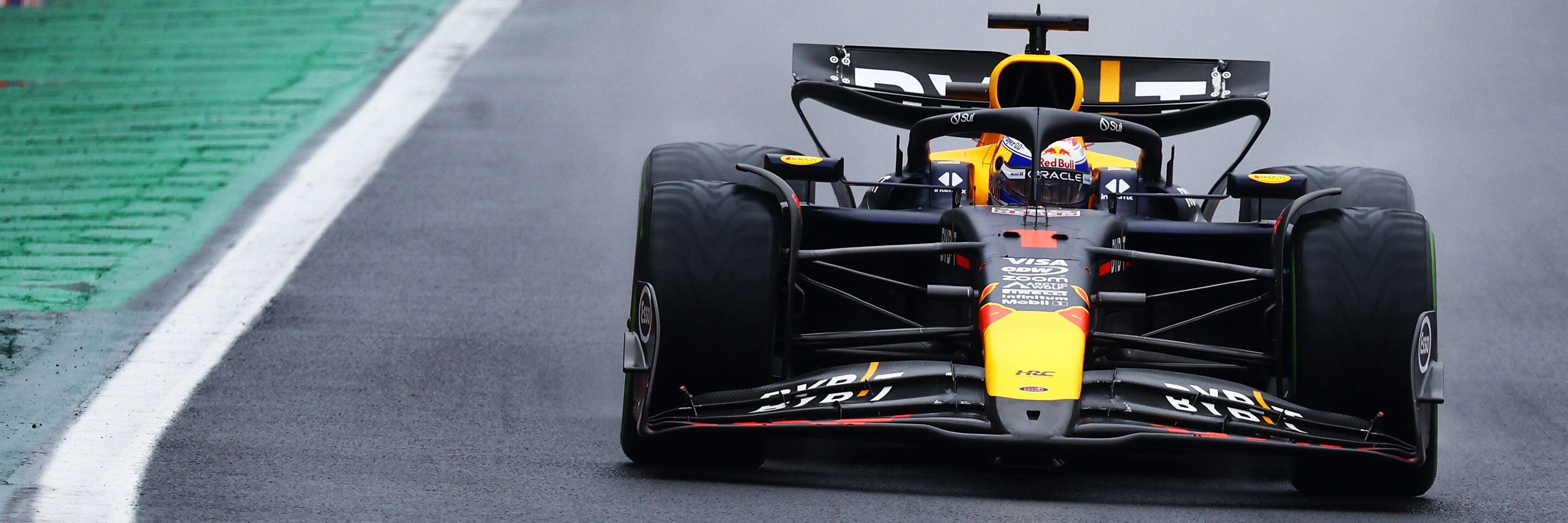 Max Verstappen driving in the rain during the 2024 Sao Paulo Grand Prix