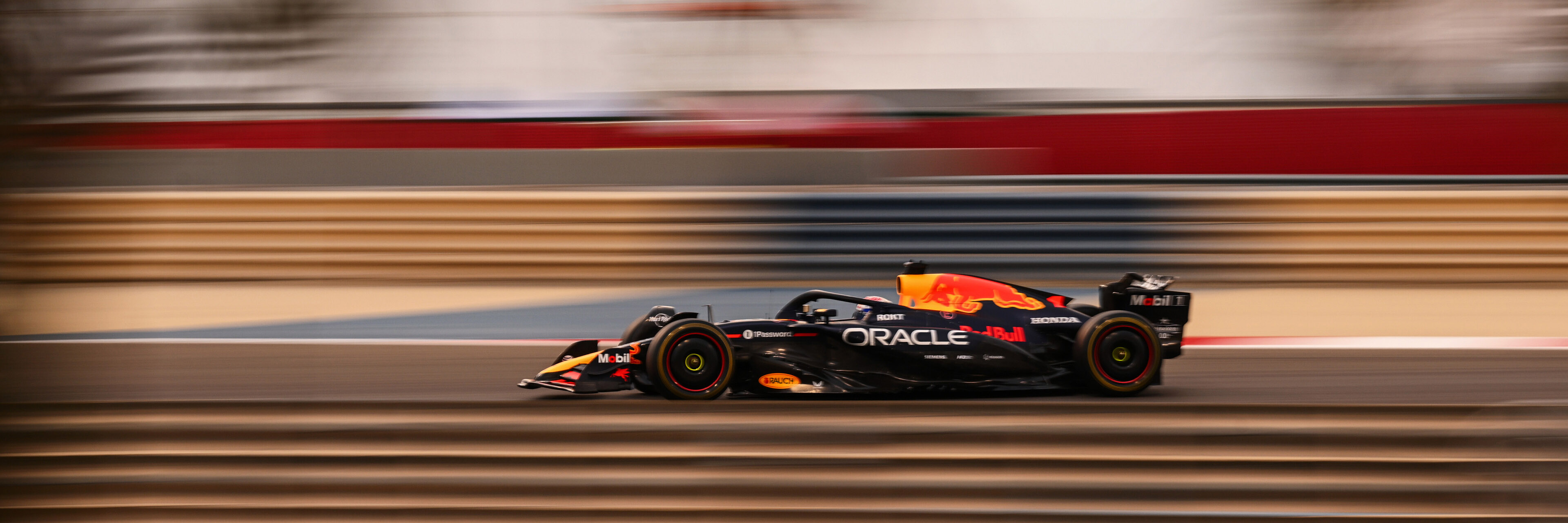 Max Verstappen testing his 2025 Red Bull F1 car in Bahrain