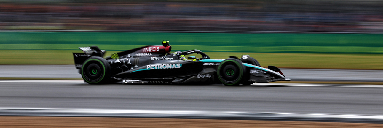 Lewis Hamilton in Q1 of the British Grand Prix