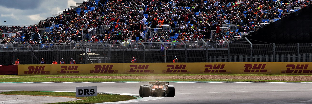 Lando Norris in front of his home crowd at the 2024 British Grand Prix