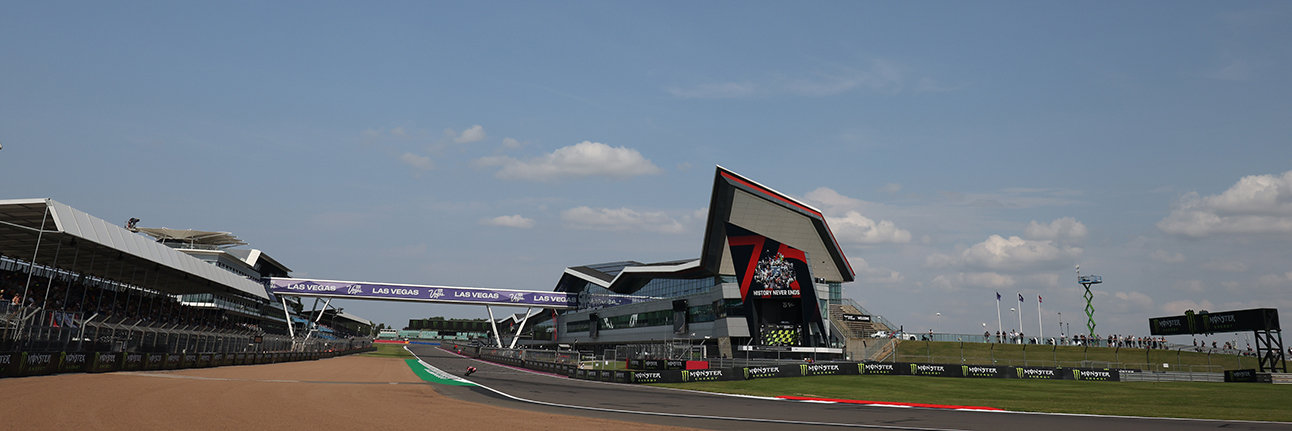 Silverstone during qualifying for the MotoGP British Grand Prix