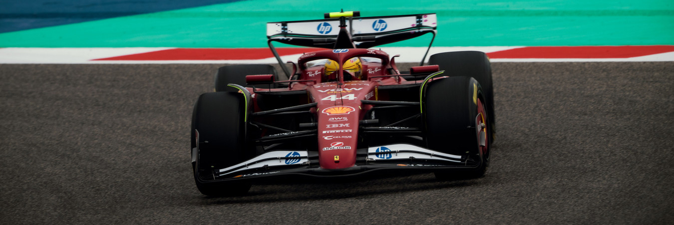 Lewis Hamilton in 2025 F1 pre-season testing with Ferrari