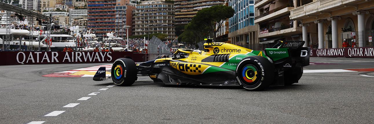 Lando Norris on track at the Monaco Grand Prix