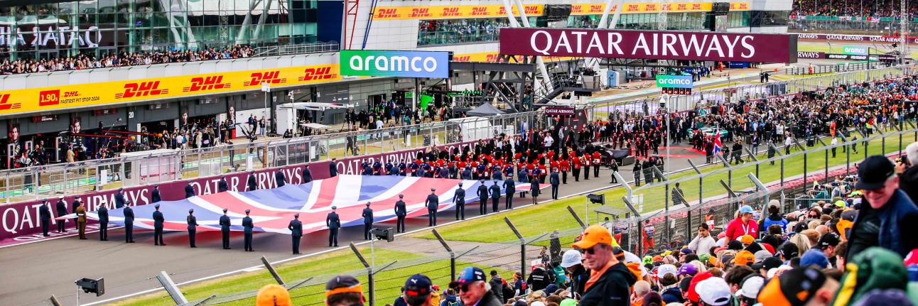 The starting grid for Silverstone's British Grand Prix