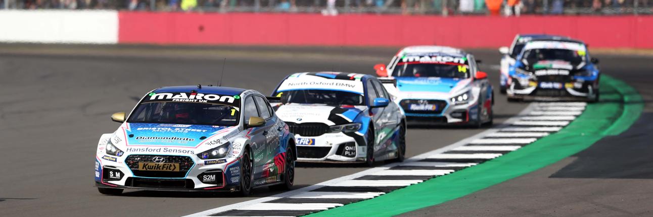 Tom Ingram on track in the BTCC at Silverstone