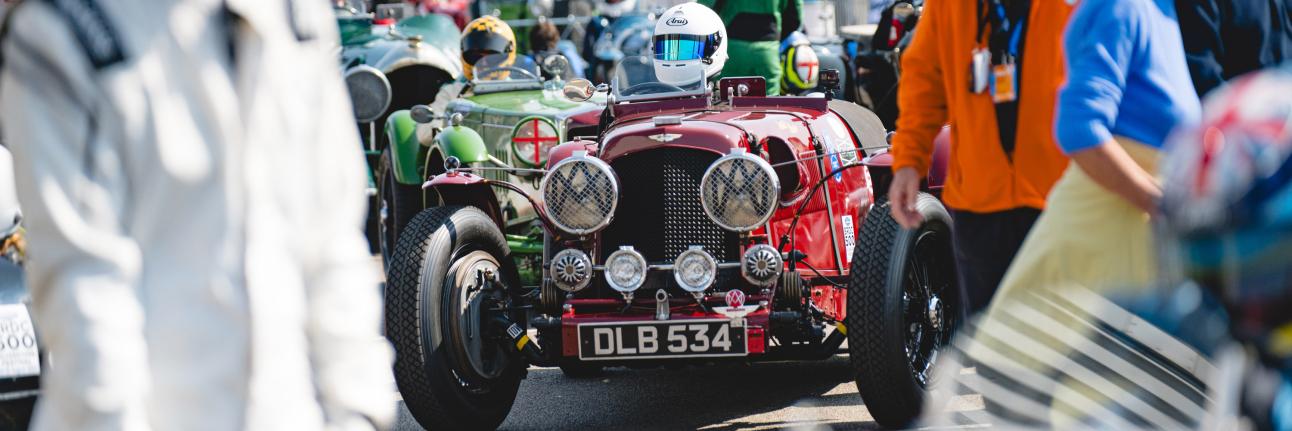 A classic racing car at Silverstone Festival 2024