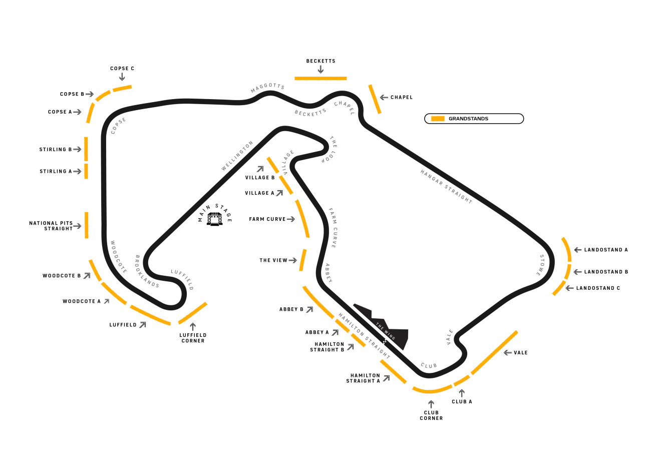 Grandstand map