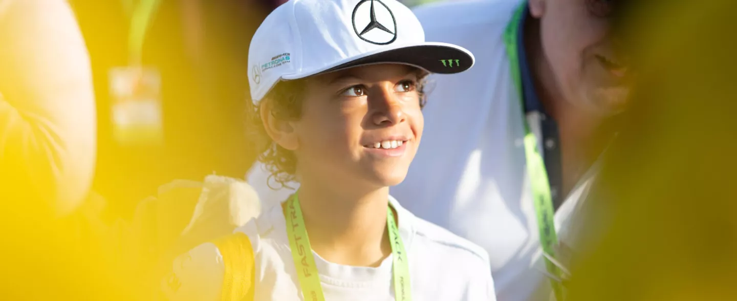 Formula 1 British Grand Prix 2019 Small boy in the crowd