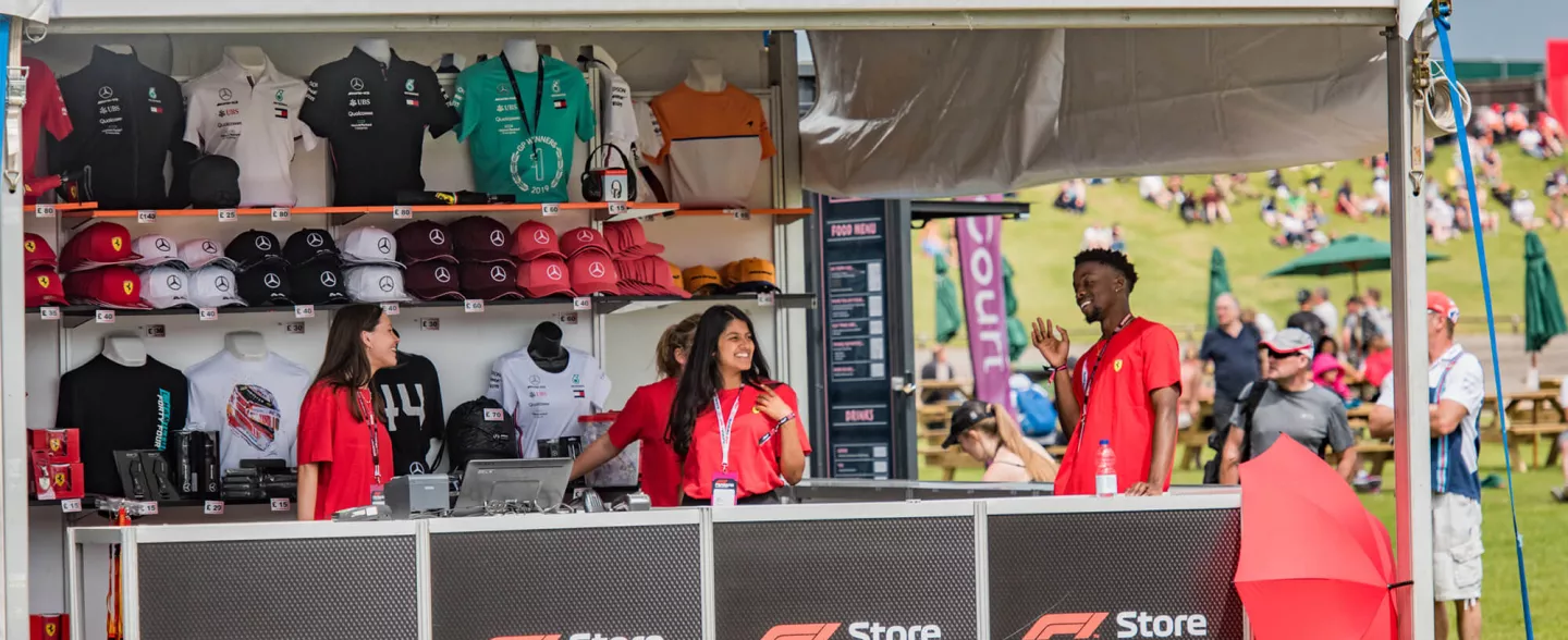 Merchandise store at F1